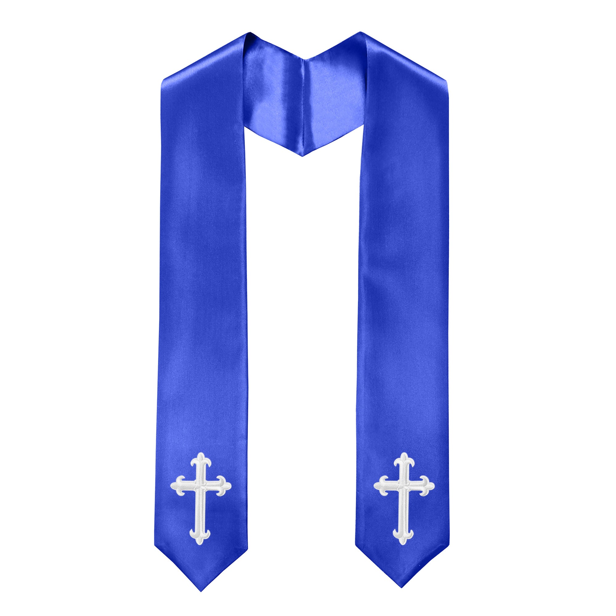 60" Choir Stole with Cross Embroidery for Church Pastor Costume Clergy-CA graduation