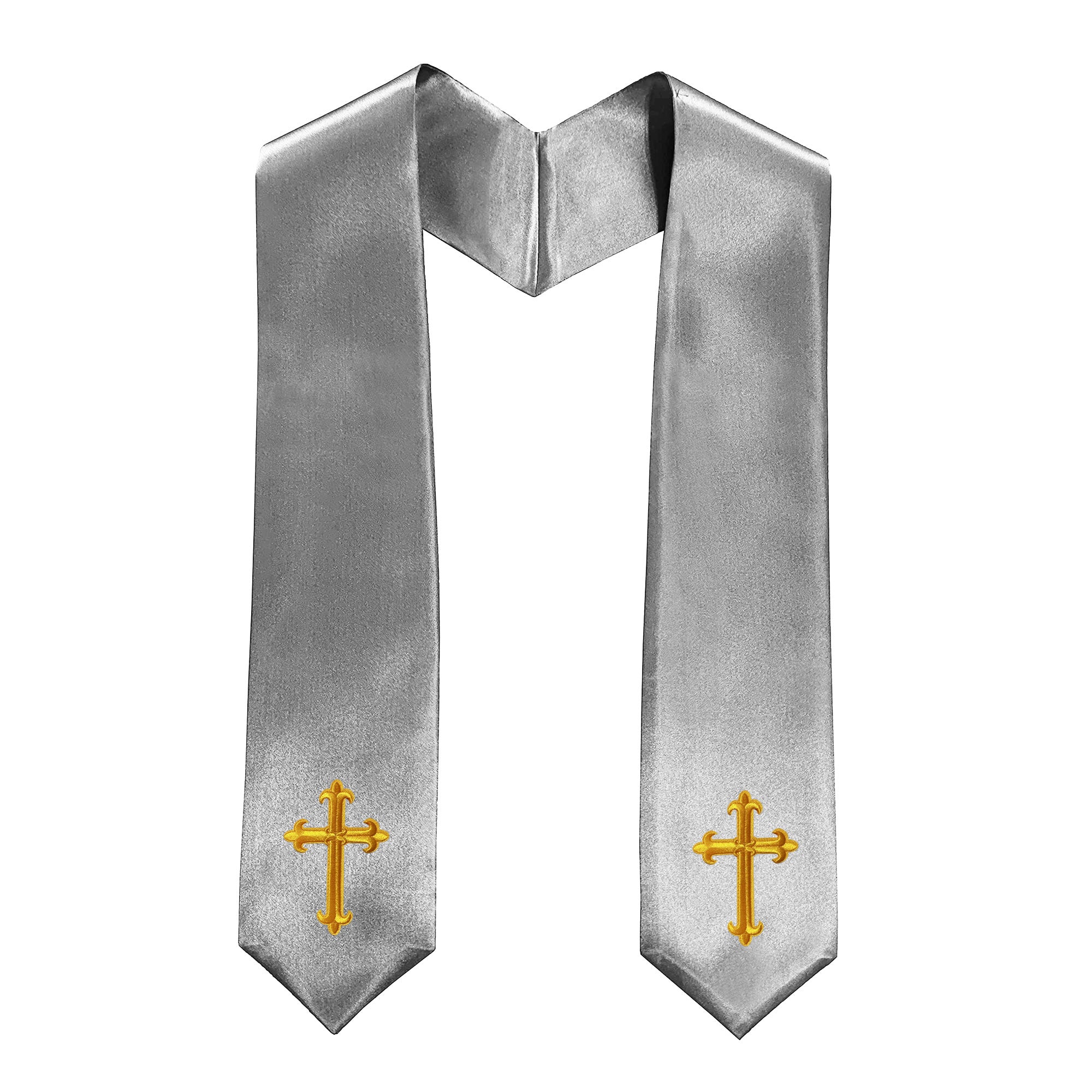 60" Choir Stole with Cross Embroidery for Church Pastor Costume Clergy-CA graduation