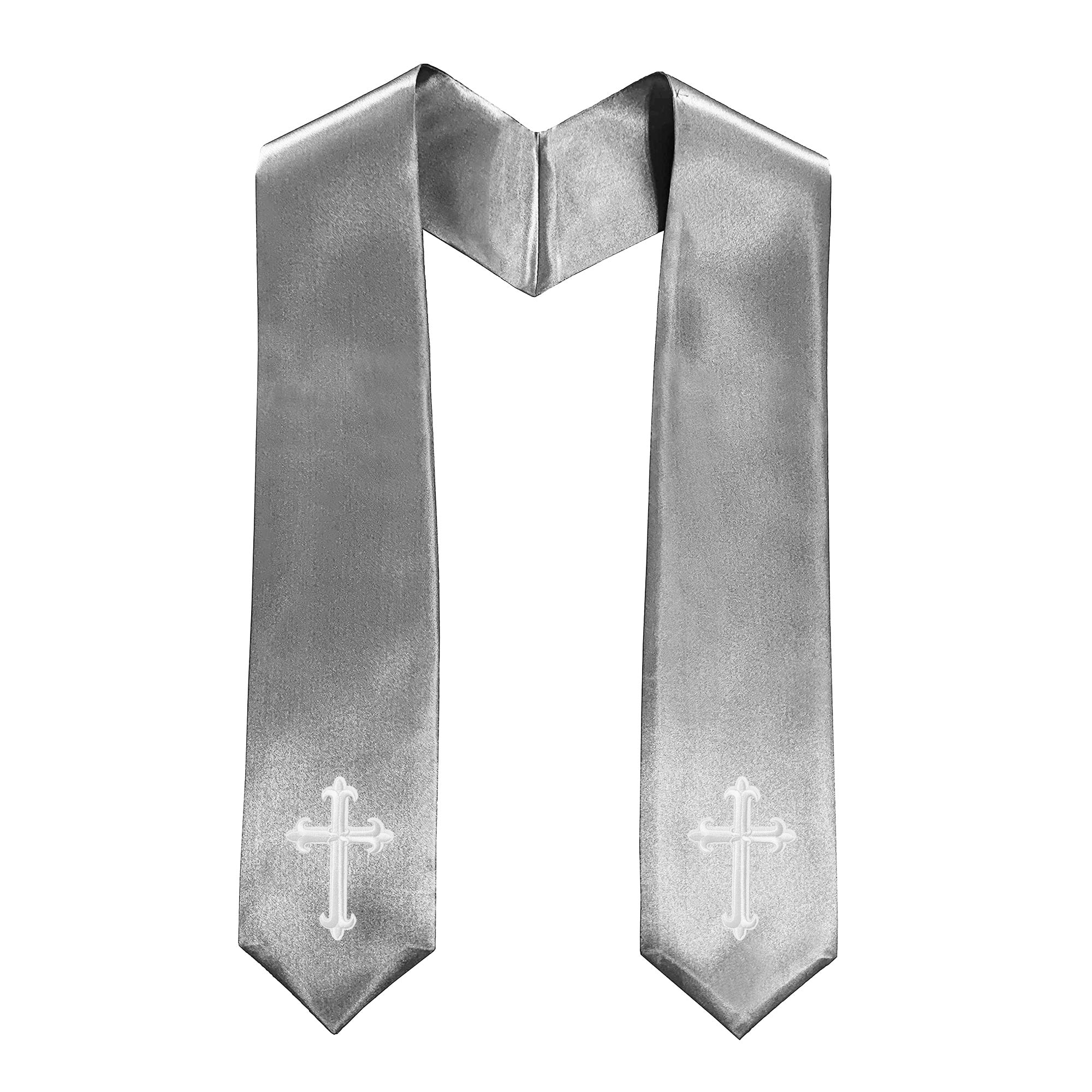 60" Choir Stole with Cross Embroidery for Church Pastor Costume Clergy-CA graduation