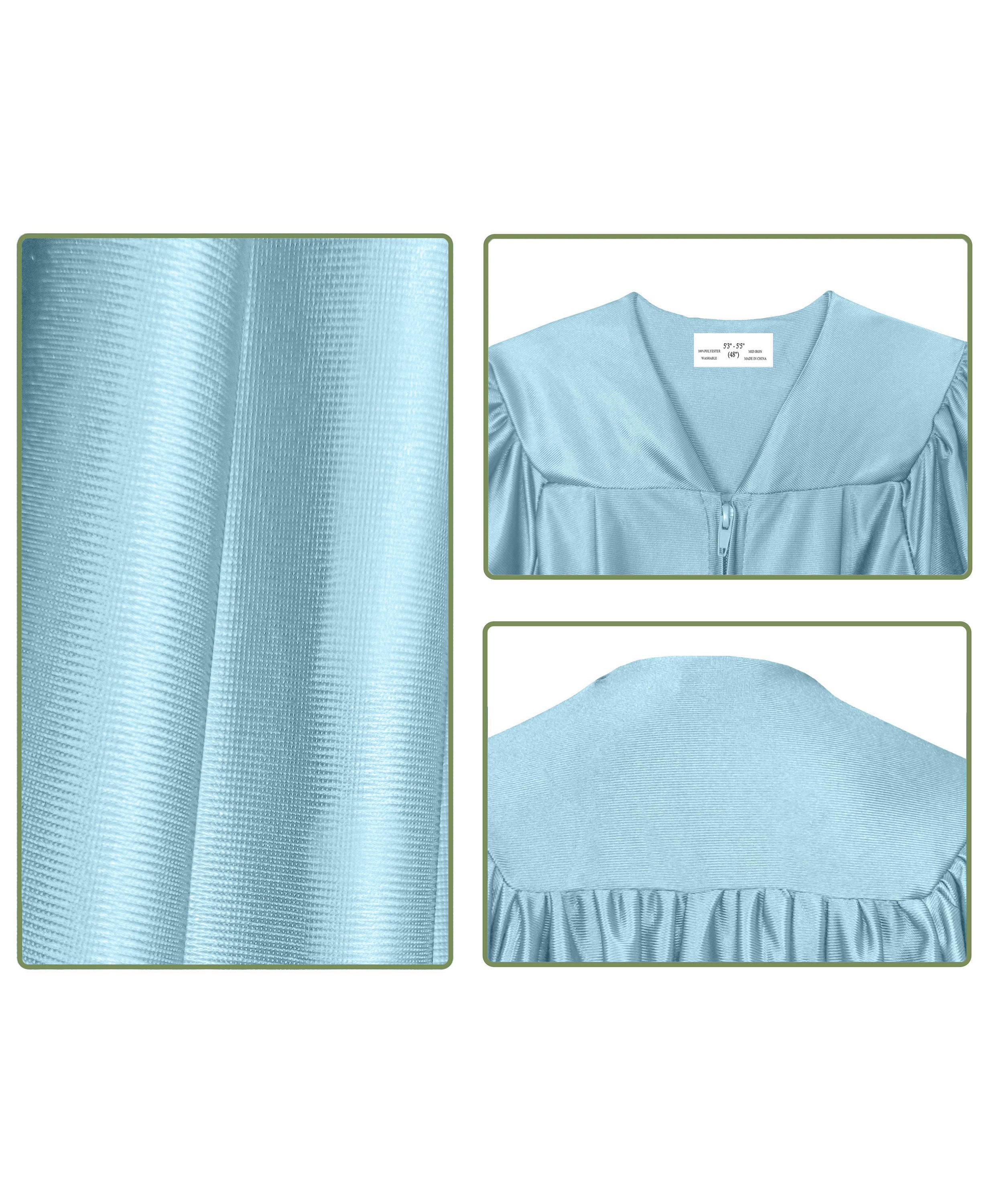 Endea Graduation Shiny Maroon Gown & Cap For High School & College Unisex