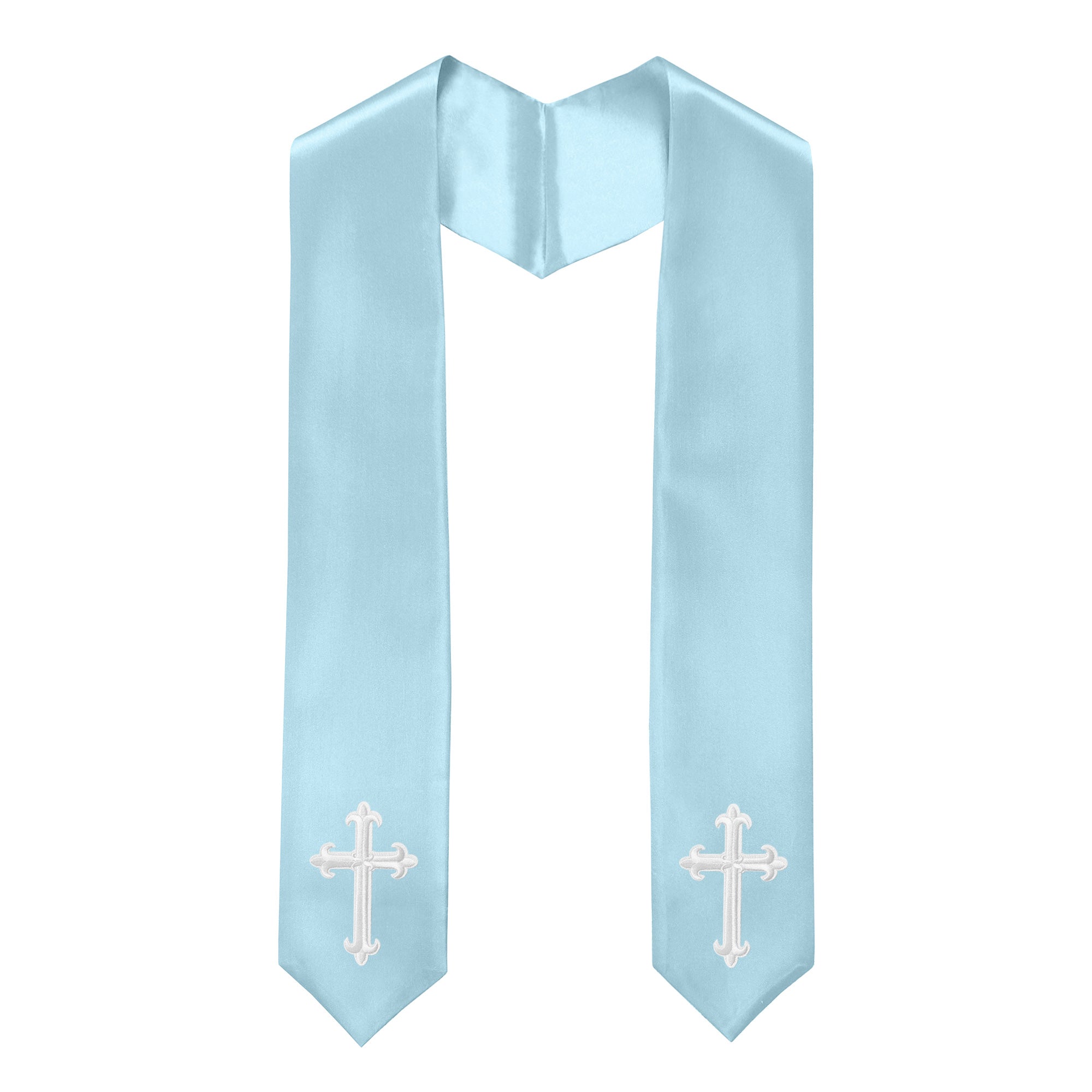 60" Choir Stole with Cross Embroidery for Church Pastor Costume Clergy-CA graduation