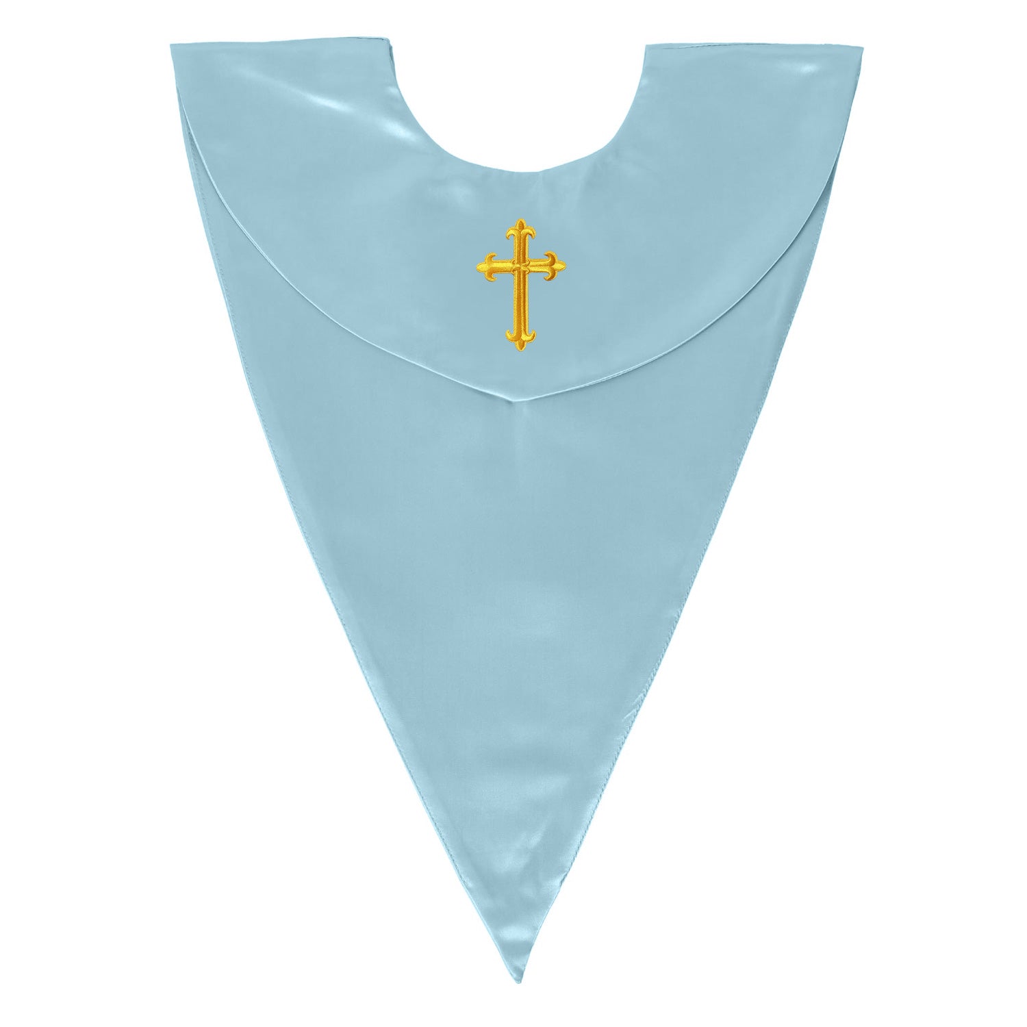 Unisex V Shape Choir Stole with Cross-CA graduation