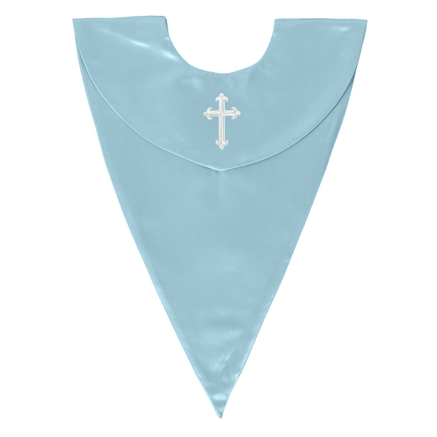 Unisex V Shape Choir Stole with Cross-CA graduation
