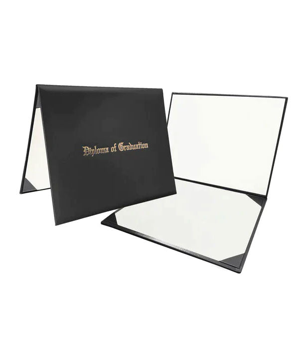 Imprinted Diploma Cover for Certificate or Documents 8 1/2" x 11" (Tent Style) Diploma Holder Leather Folders-CA graduation