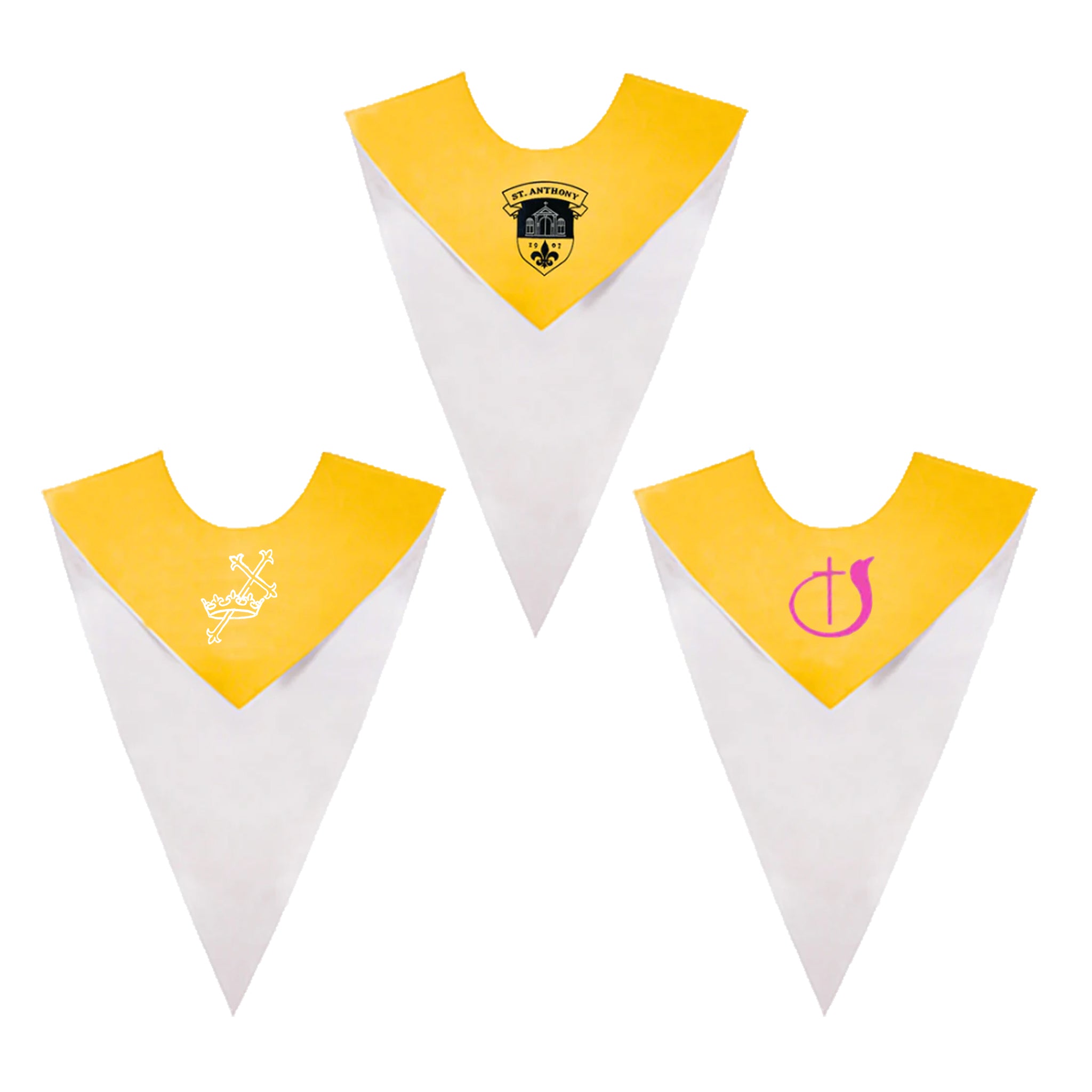 Custom Logo Traditional V Stoles - Mini. Order Qty 20 Pieces-CA graduation