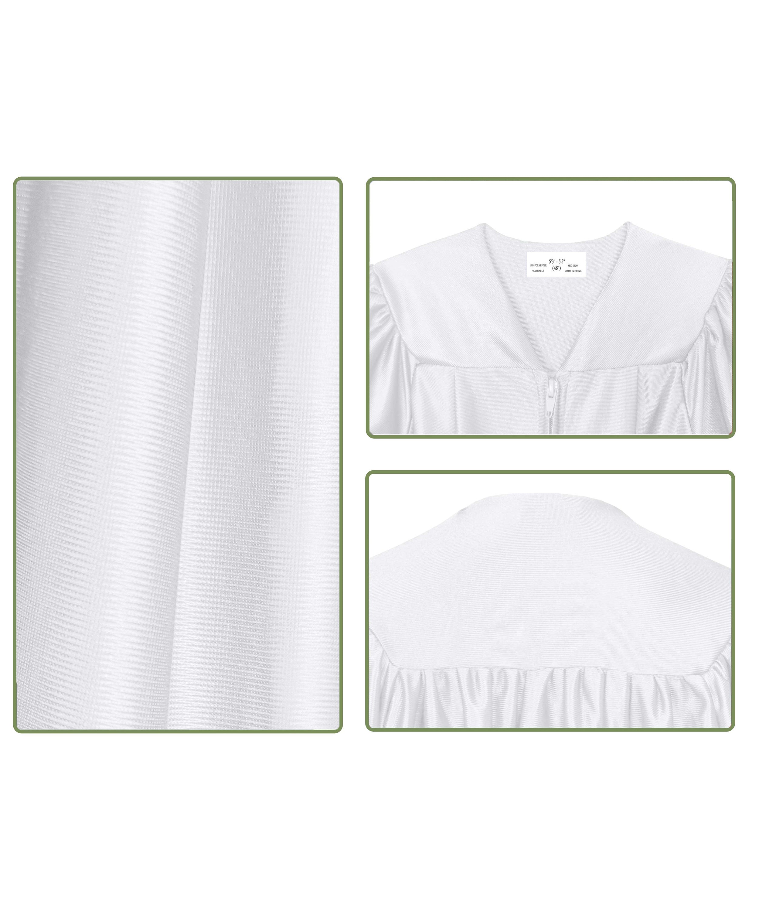 Choir Robe for Church | Shiny Graduation Gown for School | Baptism Confirmation Choir Costume-CA graduation