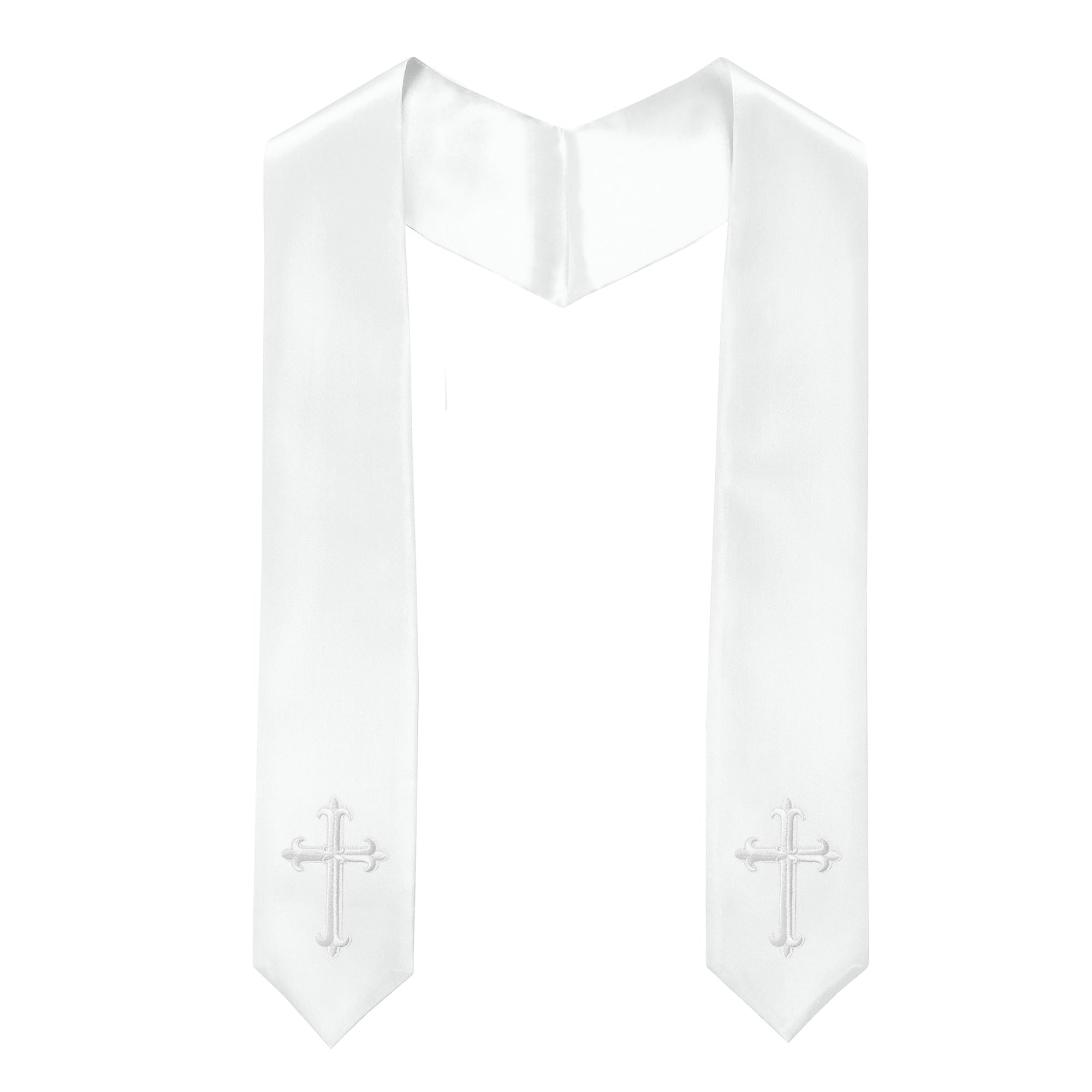 60" Choir Stole with Cross Embroidery for Church Pastor Costume Clergy-CA graduation