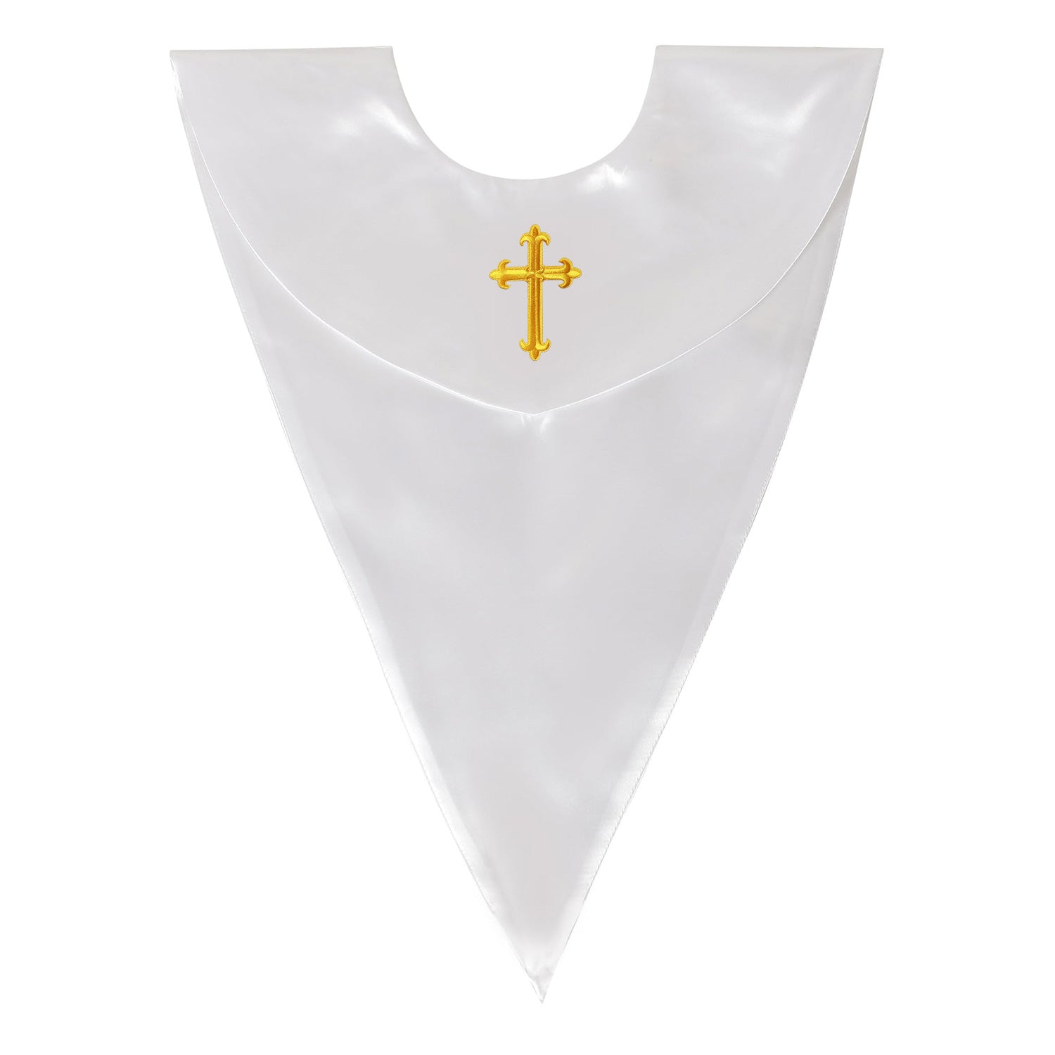 Unisex V Shape Choir Stole with Cross-CA graduation