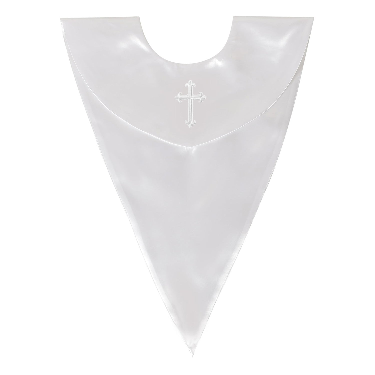 Unisex V Shape Choir Stole with Cross-CA graduation