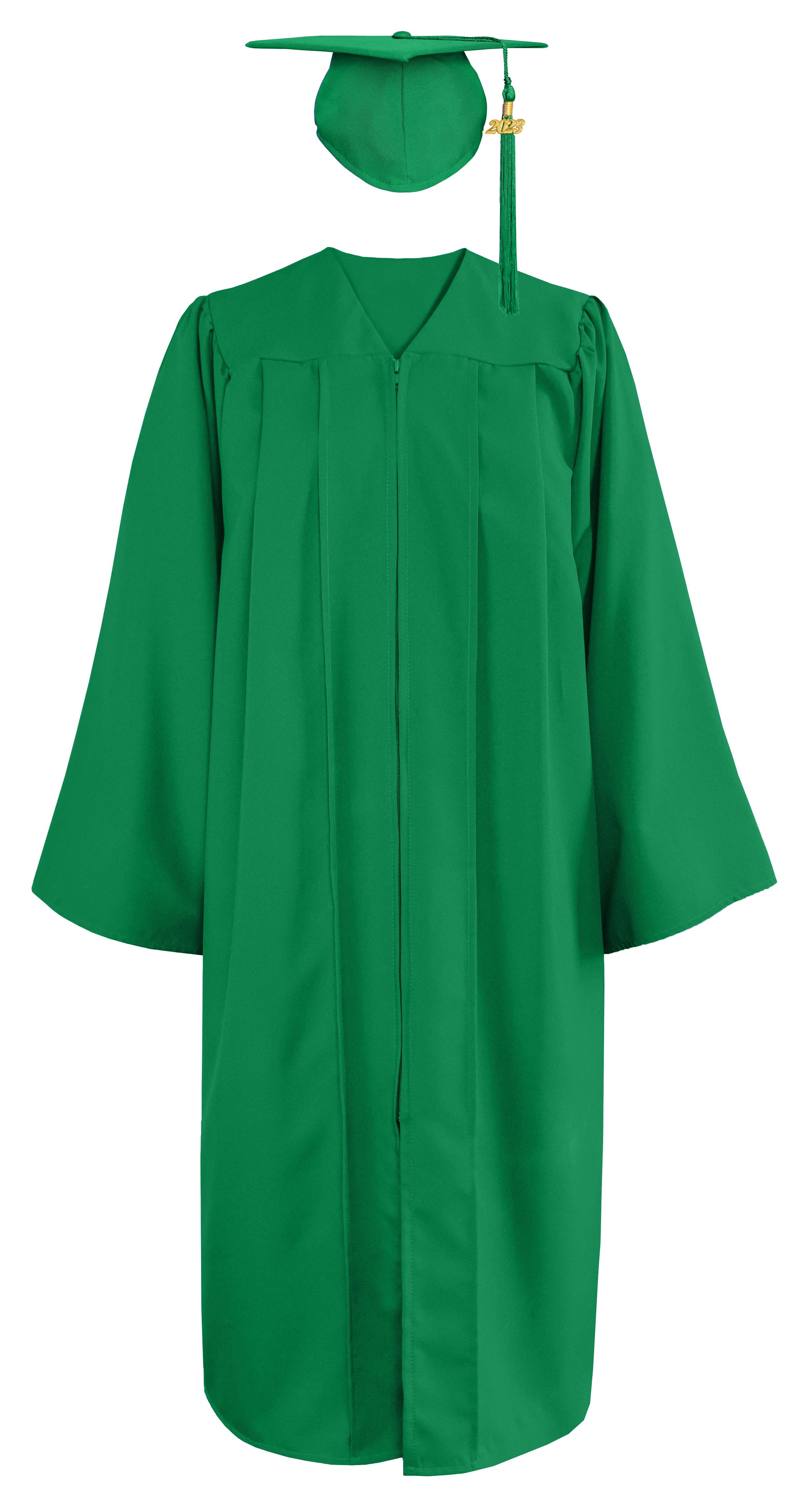 Matte Graduation Gown & Cap with Tassel Charm 2023|2024 for Middle & High School | Bachelor Degree-CA graduation