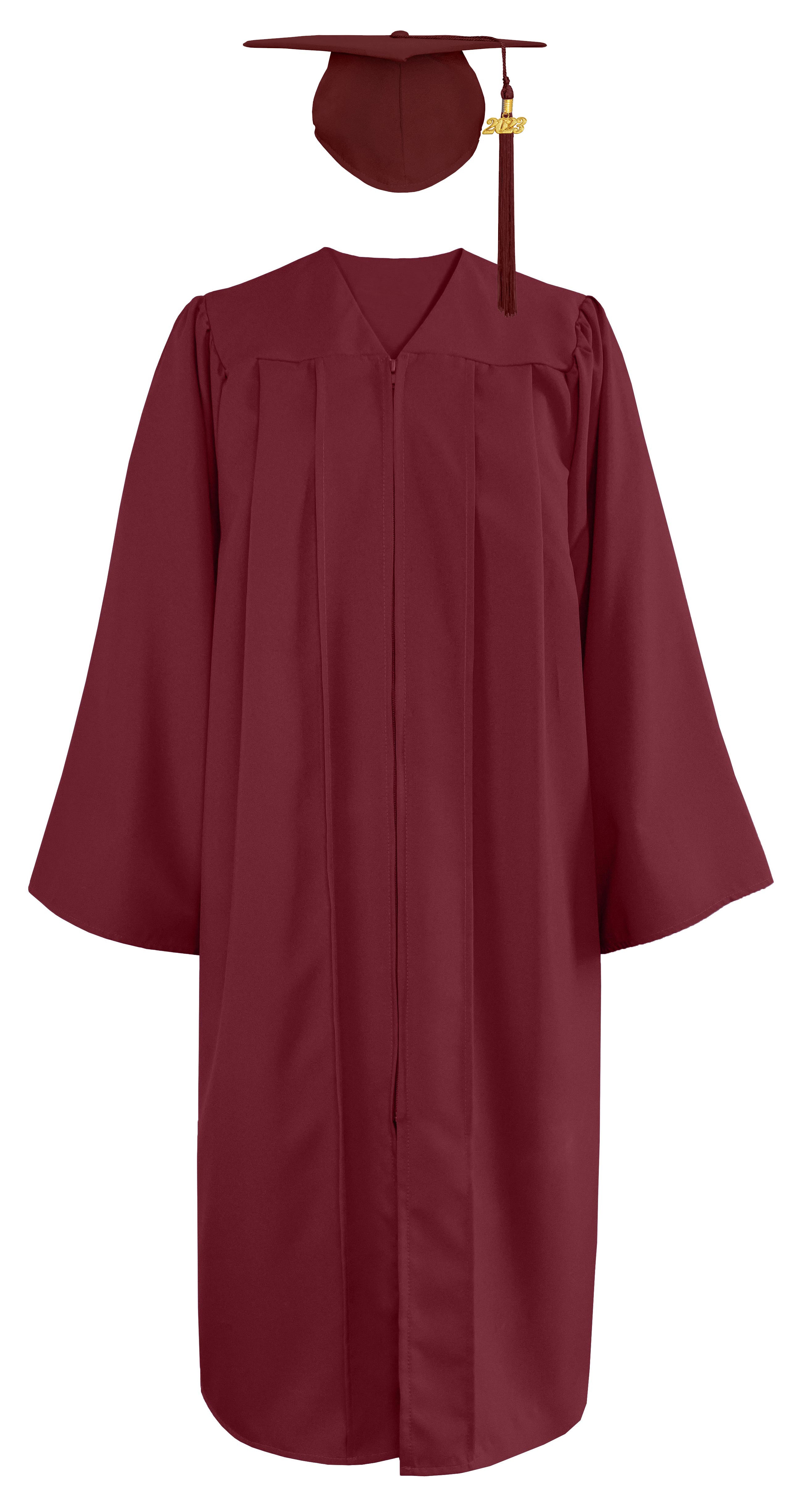 Matte Graduation Gown & Cap with Tassel Charm 2023|2024 for Middle & High School | Bachelor Degree-CA graduation