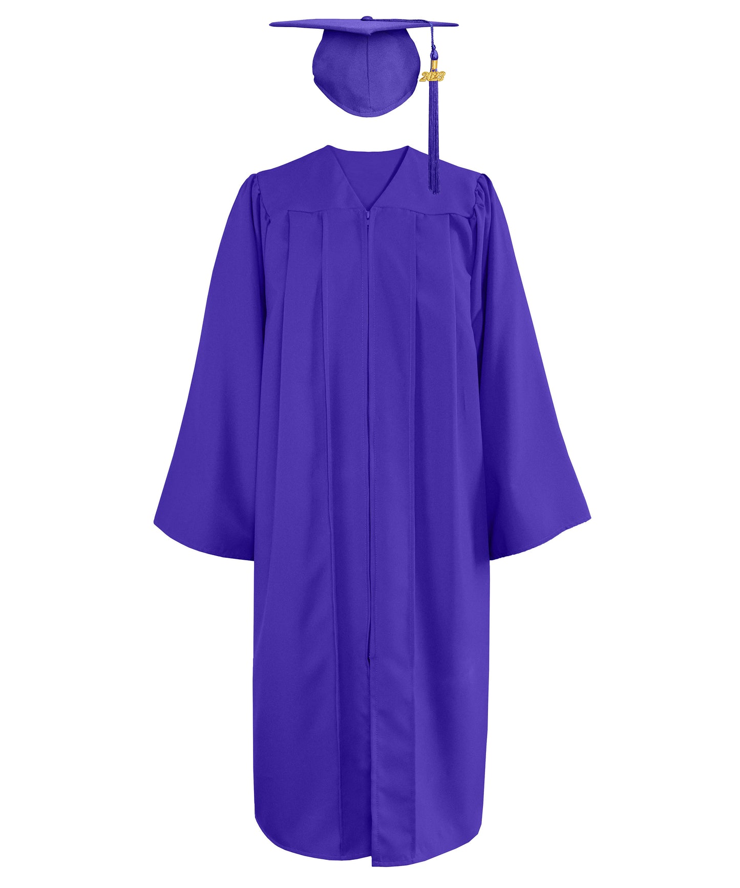 Matte Graduation Gown & Cap with Tassel Charm 2023|2024 for Middle & High School | Bachelor Degree-CA graduation