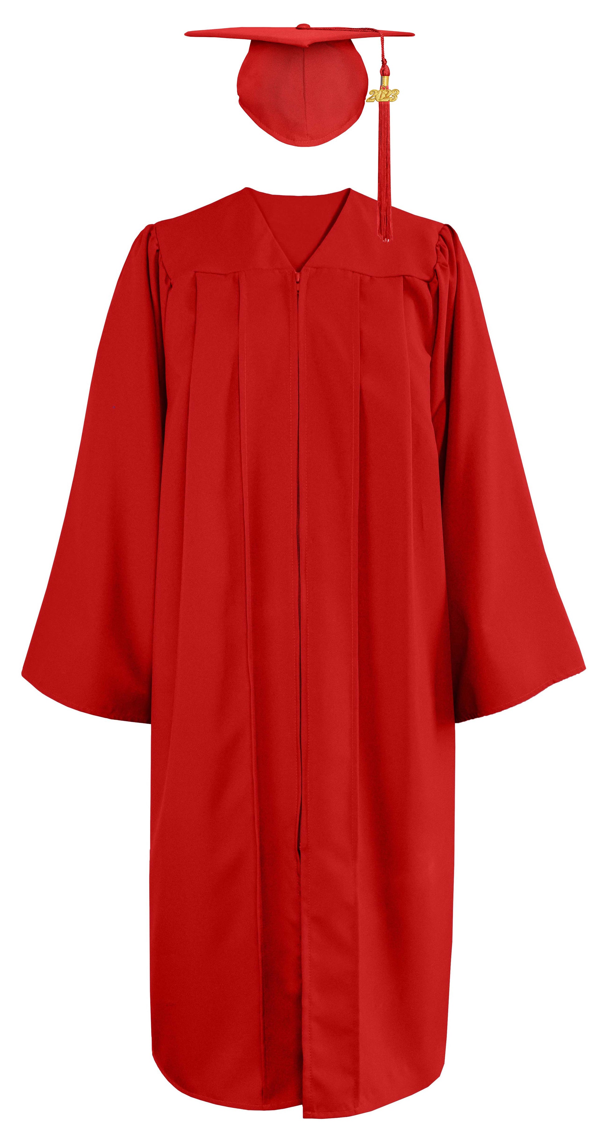 Matte Graduation Gown & Cap with Tassel Charm 2023|2024 for Middle & High School | Bachelor Degree-CA graduation