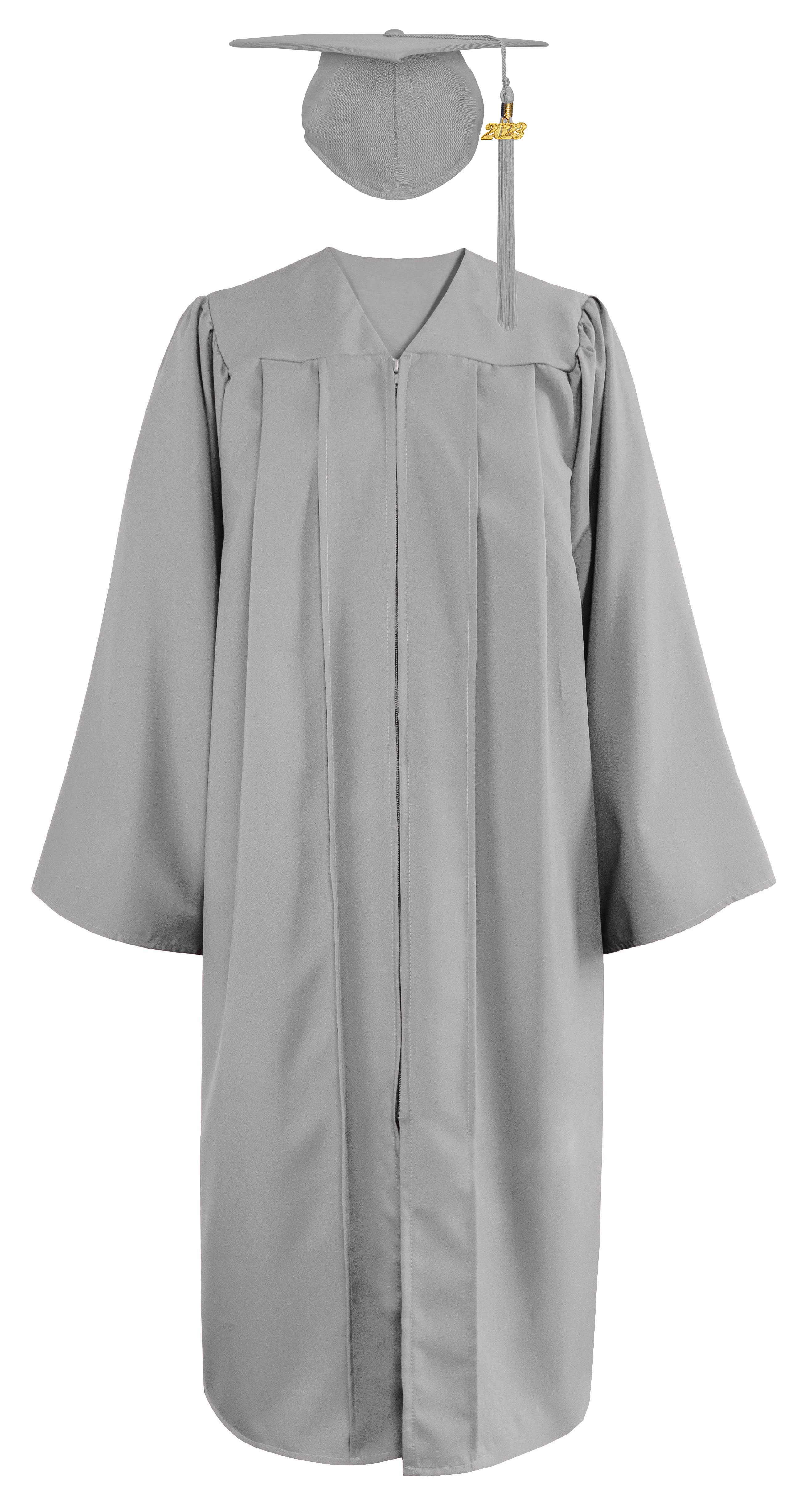 Matte Graduation Gown & Cap with Tassel Charm 2023|2024 for Middle & High School | Bachelor Degree-CA graduation