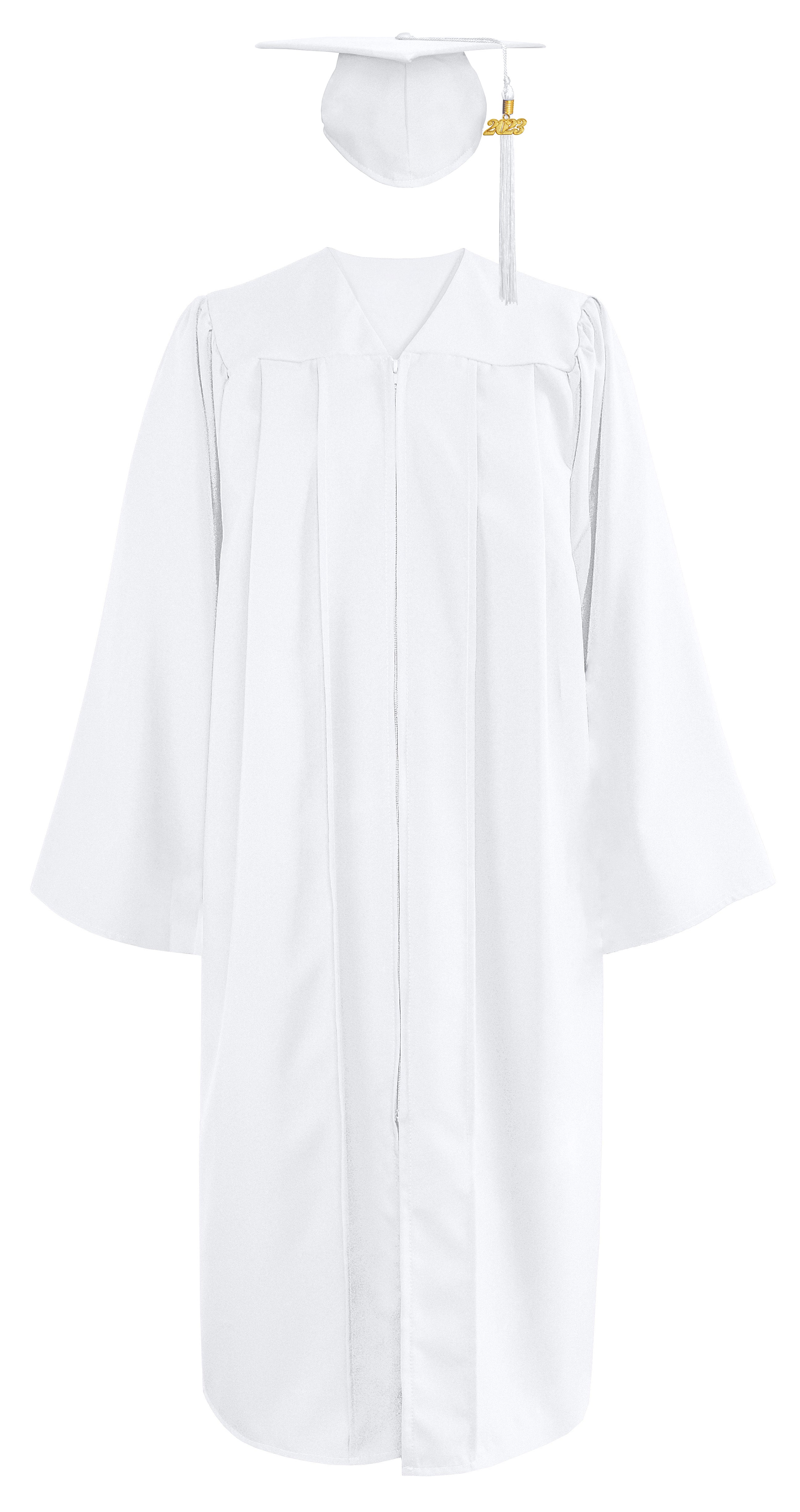 Matte Graduation Gown & Cap with Tassel Charm 2023|2024 for Middle & High School | Bachelor Degree-CA graduation