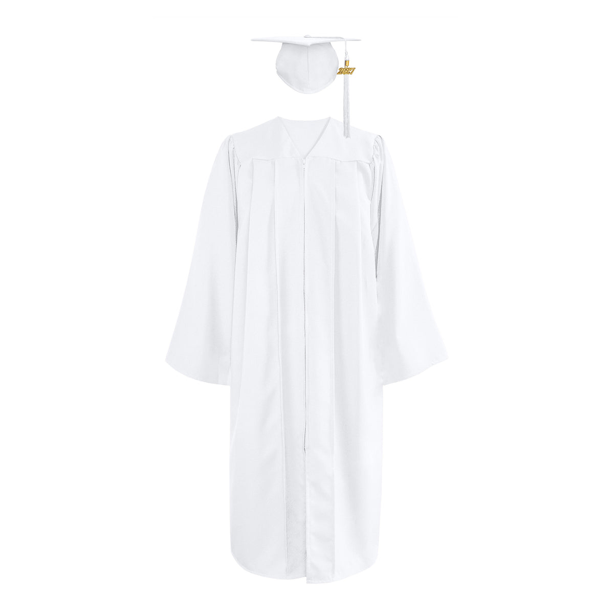 Matte Graduation Gown & Cap with Tassel Charm 2023|2024 for Middle & High School | Bachelor Degree-CA graduation