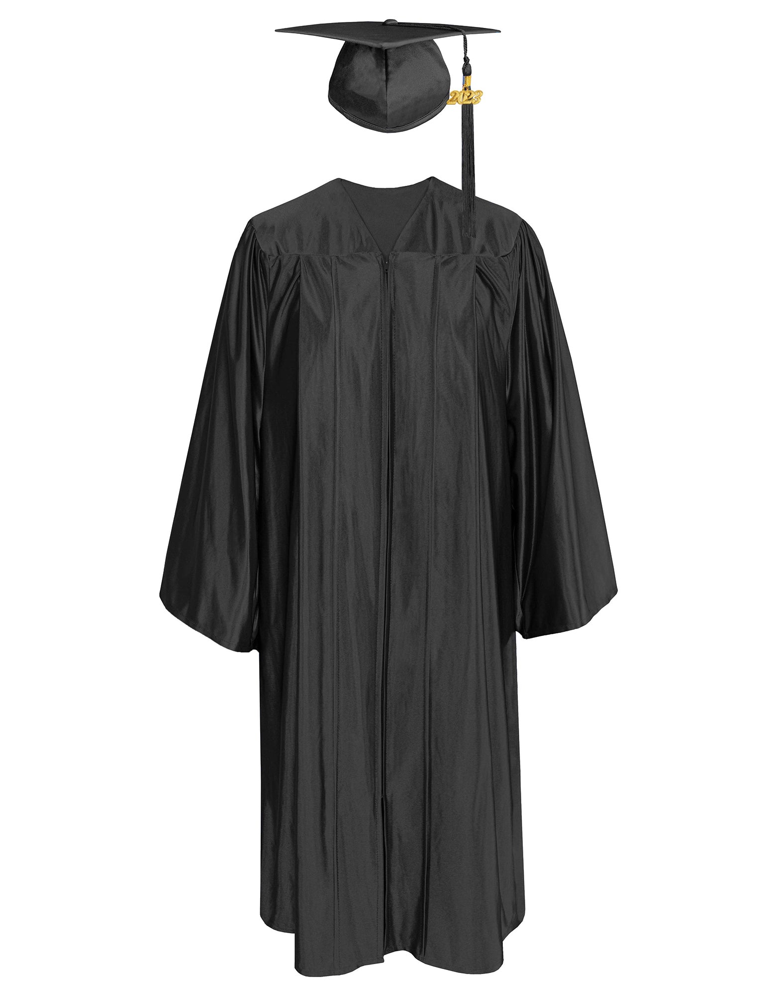 Shiny Graduation Gown & Cap with Tassel Charm 2023|2024 for Middle & High School | Bachelor Degree-CA graduation
